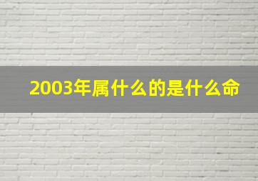 2003年属什么的是什么命