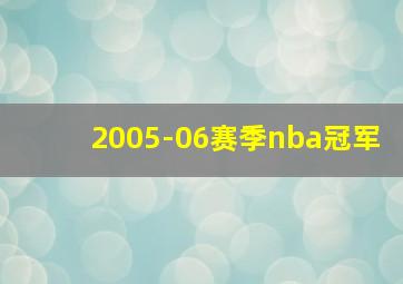 2005-06赛季nba冠军