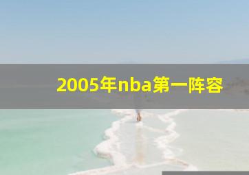 2005年nba第一阵容