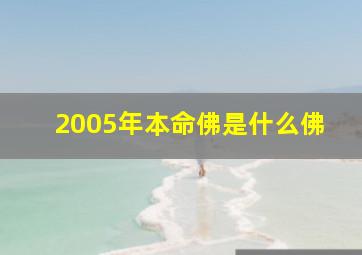 2005年本命佛是什么佛