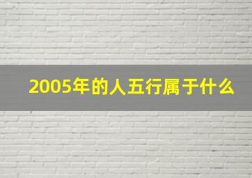 2005年的人五行属于什么