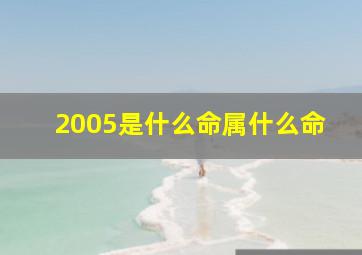 2005是什么命属什么命