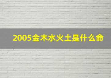 2005金木水火土是什么命