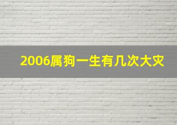 2006属狗一生有几次大灾