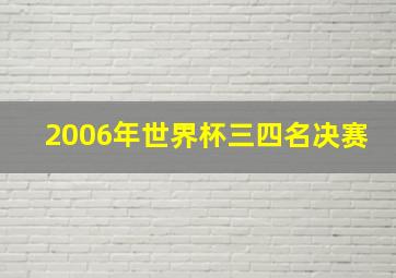 2006年世界杯三四名决赛