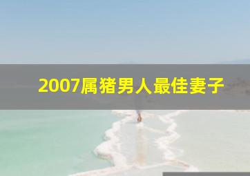 2007属猪男人最佳妻子