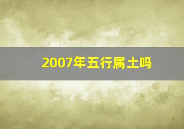 2007年五行属土吗