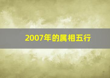 2007年的属相五行