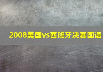 2008美国vs西班牙决赛国语