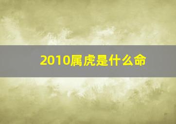 2010属虎是什么命