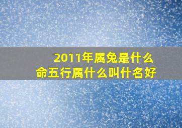 2011年属兔是什么命五行属什么叫什名好