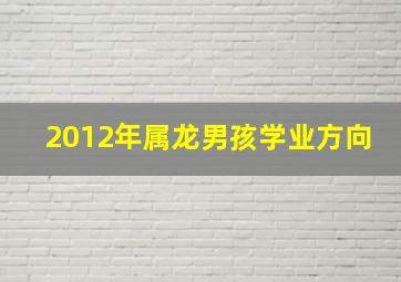 2012年属龙男孩学业方向