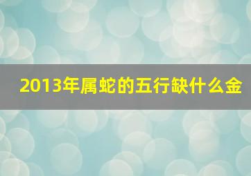 2013年属蛇的五行缺什么金