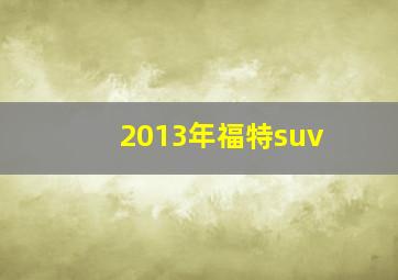 2013年福特suv