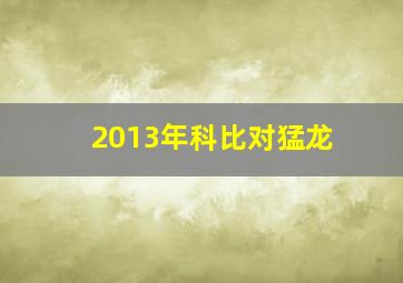 2013年科比对猛龙