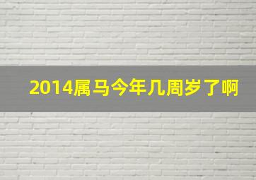 2014属马今年几周岁了啊