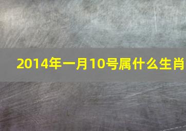 2014年一月10号属什么生肖