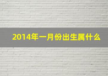 2014年一月份出生属什么