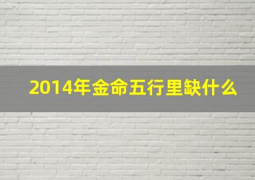 2014年金命五行里缺什么