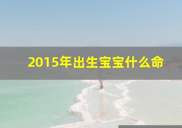 2015年出生宝宝什么命