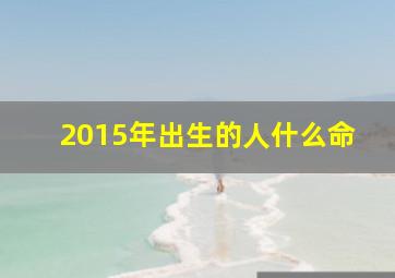 2015年出生的人什么命