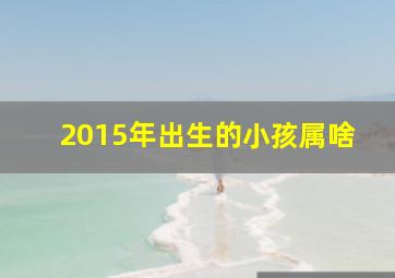 2015年出生的小孩属啥