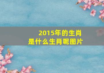 2015年的生肖是什么生肖呢图片