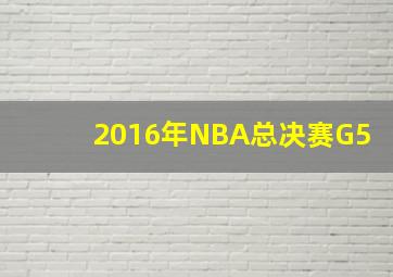 2016年NBA总决赛G5