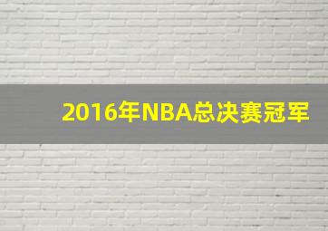 2016年NBA总决赛冠军