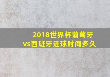 2018世界杯葡萄牙vs西班牙进球时间多久