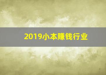 2019小本赚钱行业