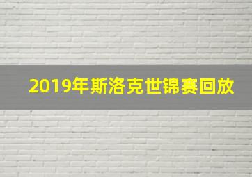 2019年斯洛克世锦赛回放