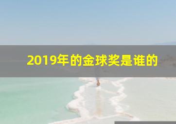 2019年的金球奖是谁的