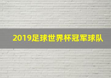 2019足球世界杯冠军球队