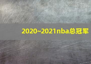 2020~2021nba总冠军