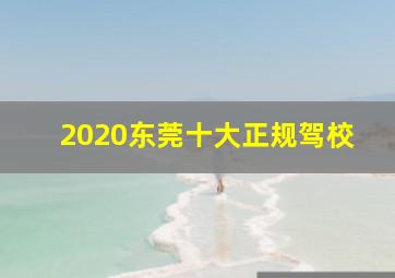 2020东莞十大正规驾校