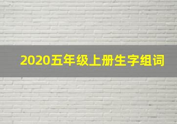 2020五年级上册生字组词