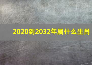 2020到2032年属什么生肖