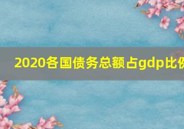 2020各国债务总额占gdp比例