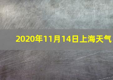 2020年11月14日上海天气