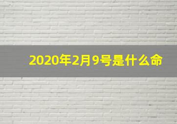 2020年2月9号是什么命