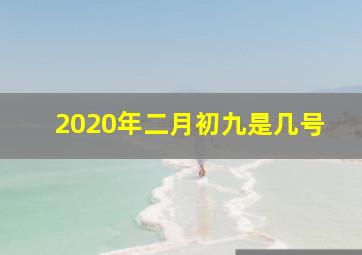 2020年二月初九是几号