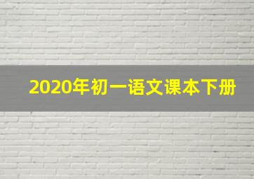 2020年初一语文课本下册