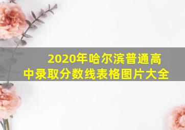 2020年哈尔滨普通高中录取分数线表格图片大全