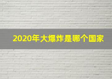 2020年大爆炸是哪个国家