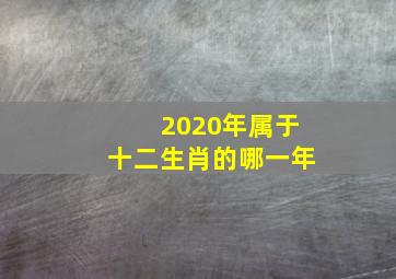 2020年属于十二生肖的哪一年