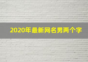 2020年最新网名男两个字