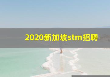 2020新加坡stm招聘