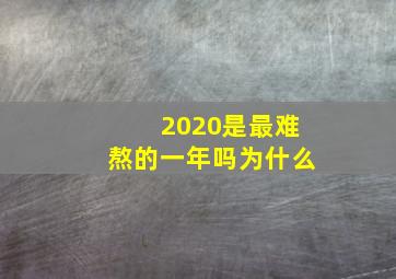 2020是最难熬的一年吗为什么