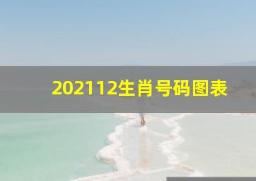 202112生肖号码图表